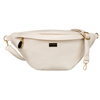 Miejska saszetka damska beżowa z eko skóry nerka na biodra  lub na ramię crossbody Peterson
