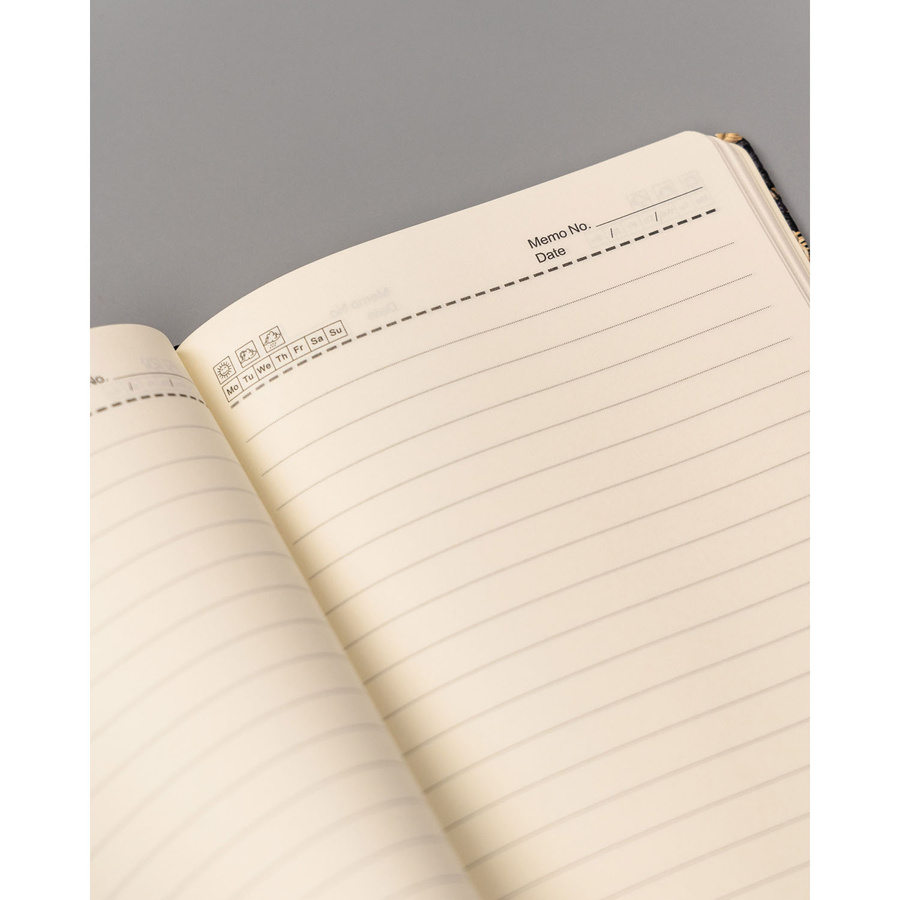 Czarno-złoty notes w formacie A5 w twardej oprawie - Peterson