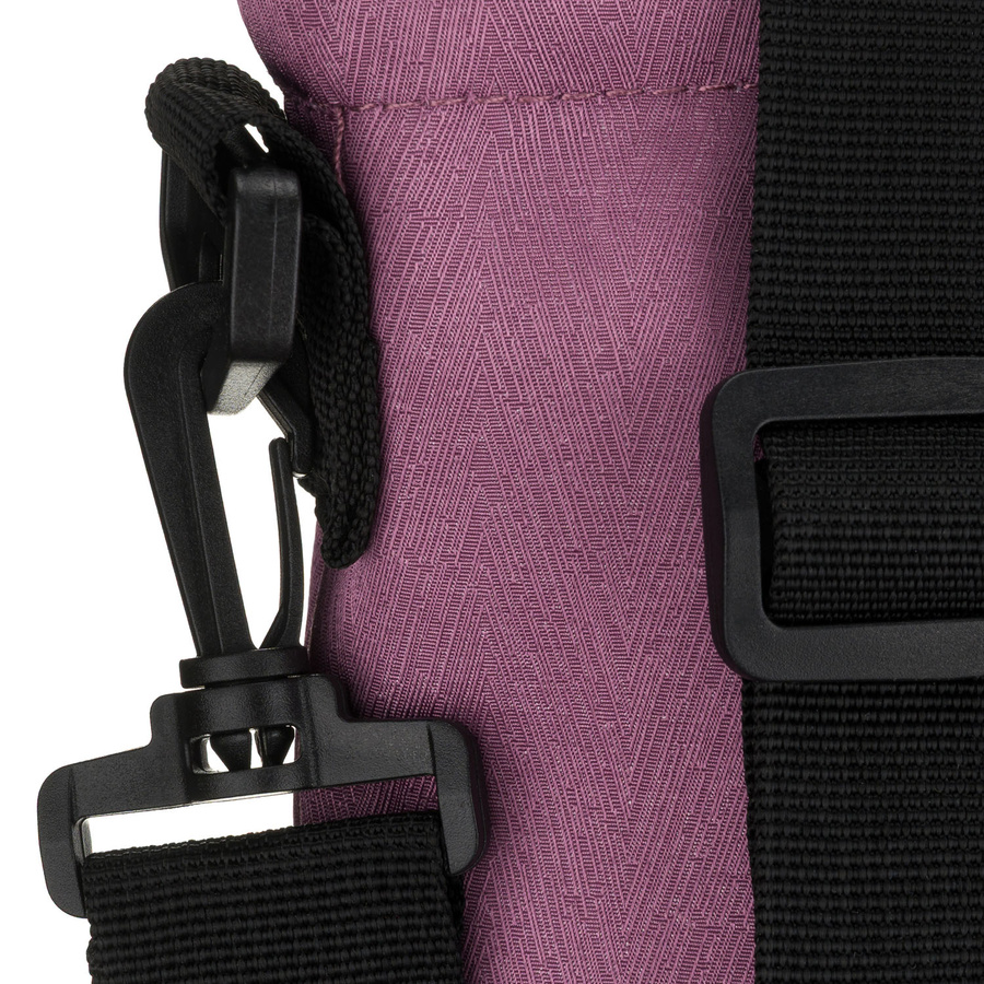 Shopperka damska w fioletowym kolorze, jednokomorowa i zamykana suwakiem z kieszonką zewnętrzną - Rovicky