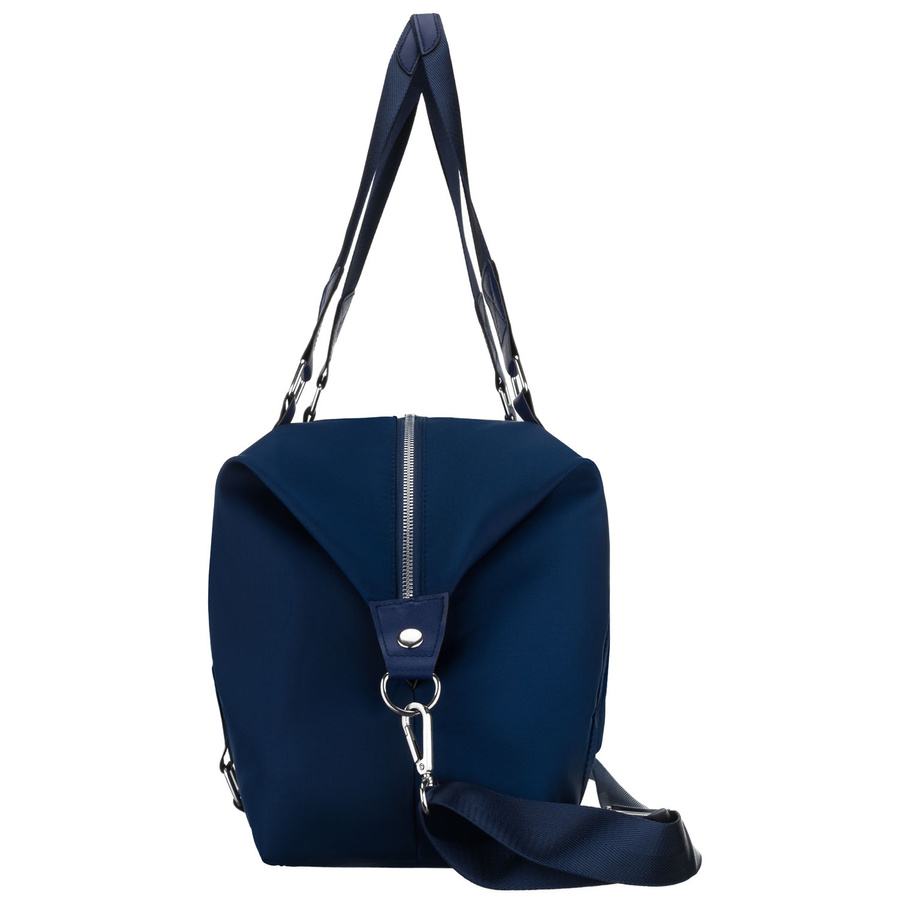 Sportowa torba treningowa z poliestru w granatowym kolorze, jednokomorowa - Peterson