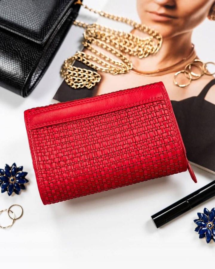 Elegancki portfel damski ze skóry naturalnej - Rovicky