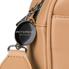 Miejska, beżowa listonoszka damska ze skóry ekologicznej w komplecie dwa paski na ramię crossbody Peterson
