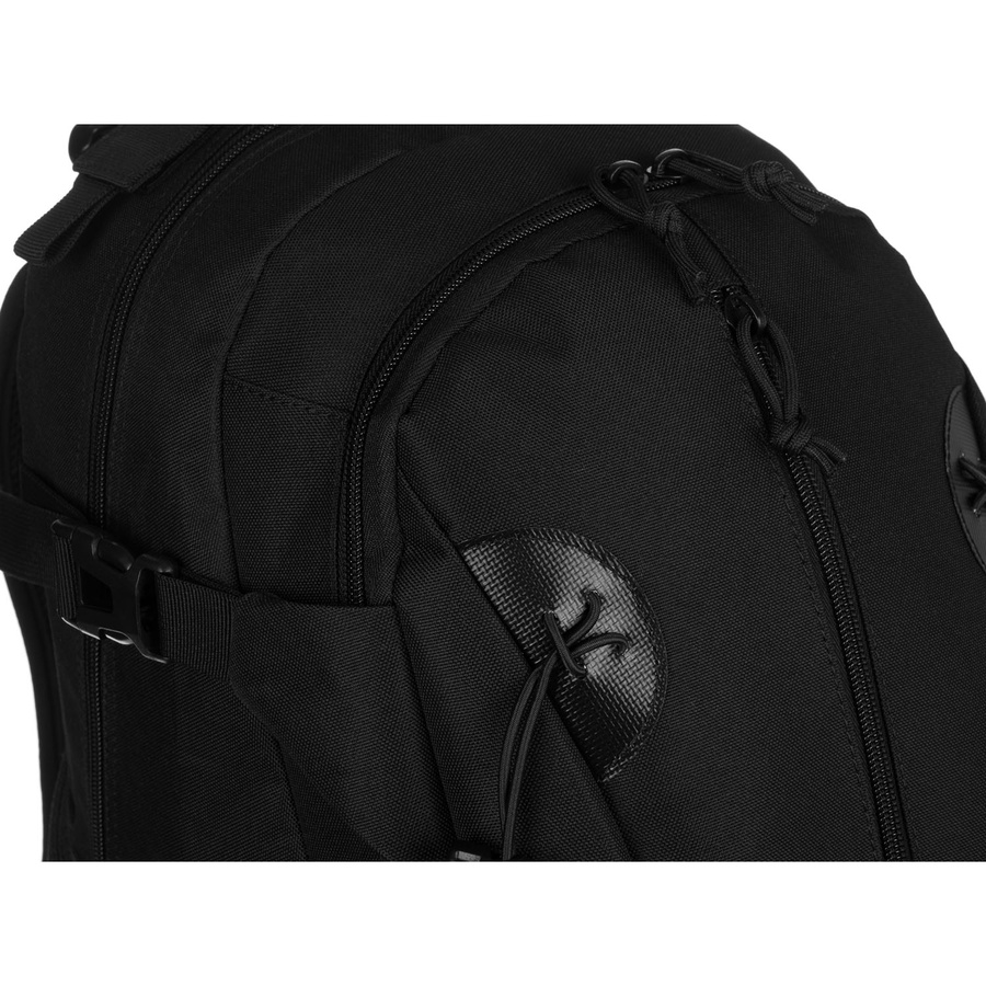 Czarny, wojskowy plecak militarny wyposażony w pasy kompresyjne - Peterson