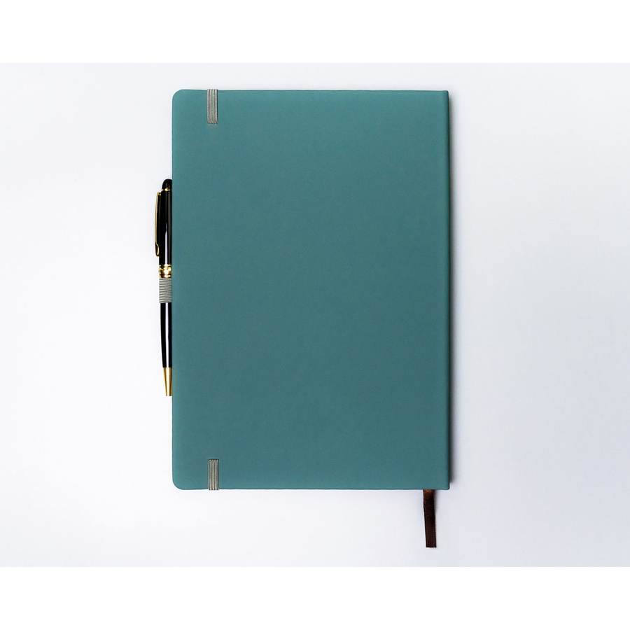 Notes w twardej oprawie w zielonym kolorze, w formacie B5 zadrukowany w kropki - Peterson