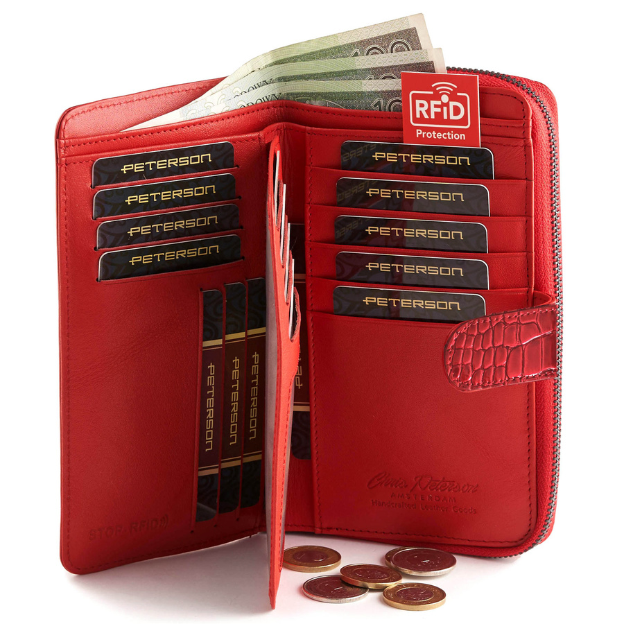 Elegancki zestaw upominkowy dla kobiet w czerwonym kolorze - Peterson