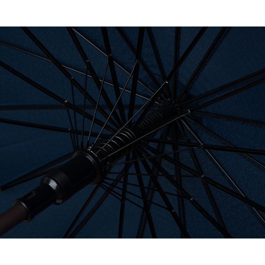 Granatowy, rządowy parasol z dużą czaszą - Peterson