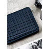Granatowy portfel męski z modnym, geometrycznym wzorem - Peterson