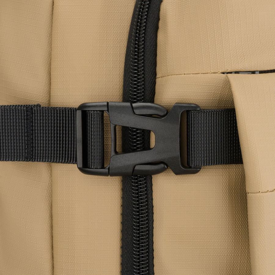 Duży plecak podróżny w kolorze khaki z miejscem na laptopa, dwukomorowy - Peterson