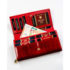 Skórzany, czerwony portfel damski na zatrzask z systemem RFID - Peterson