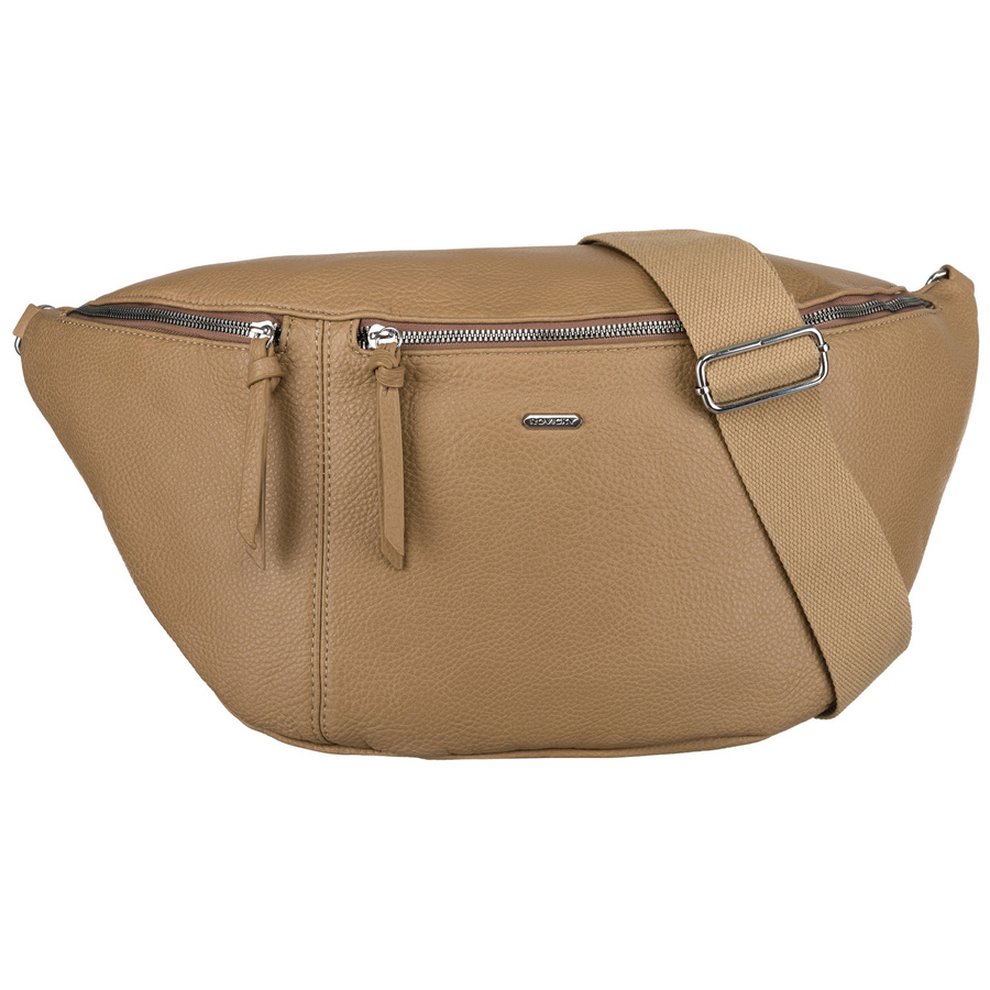 Duża saszetka damska ze skóry ekologicznej - Rovicky