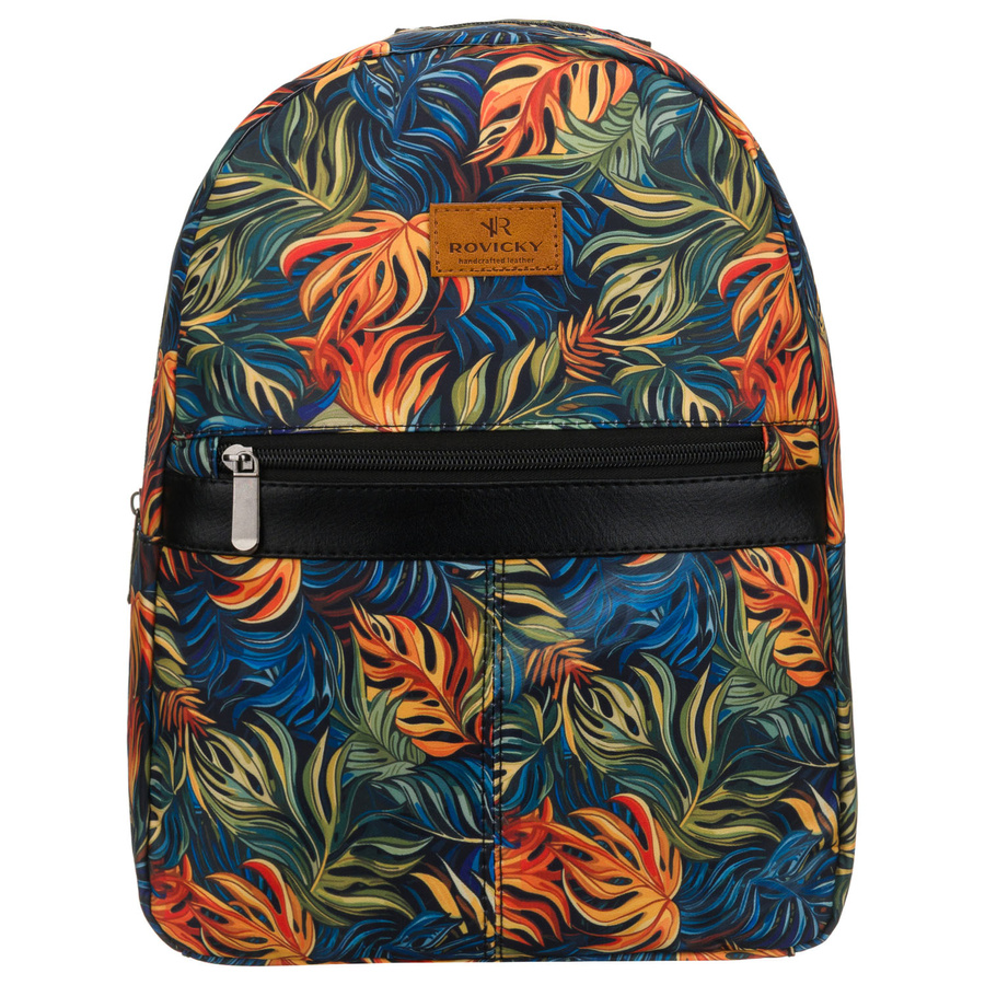 Wzorzysty, miejski plecak damski zawieszony na regulowanych szelkach - Rovicky