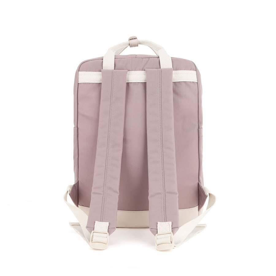 Duży, miejski plecak damski w lawendowym kolorze zawieszony na regulowanych szelkach - Himawari