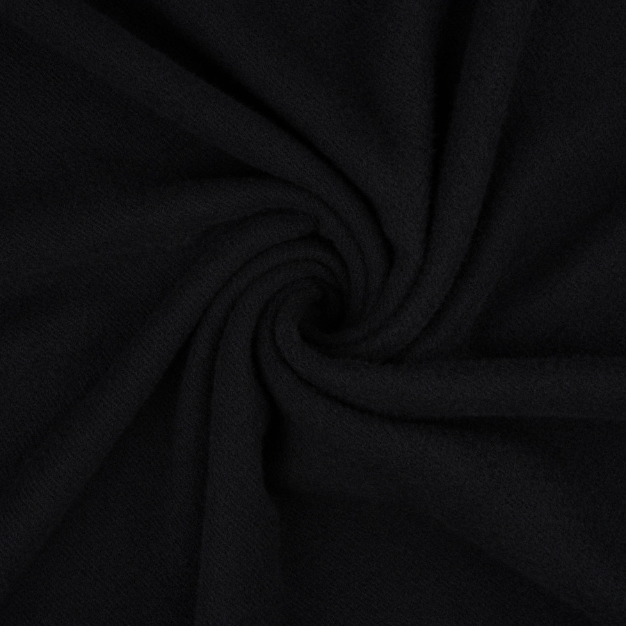 Dwustronny szalik damski z poliestru w czarnym kolorze - Peterson