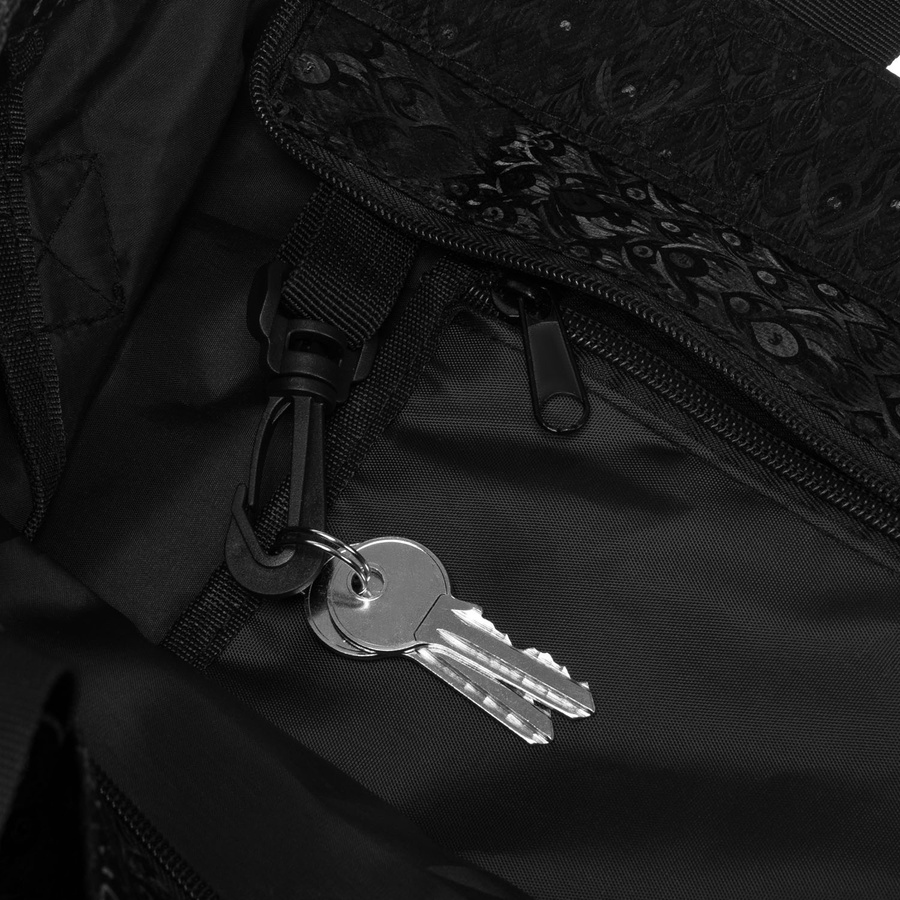 Wygodny shopper damski z poliestru w czarnym kolorze - Rovicky