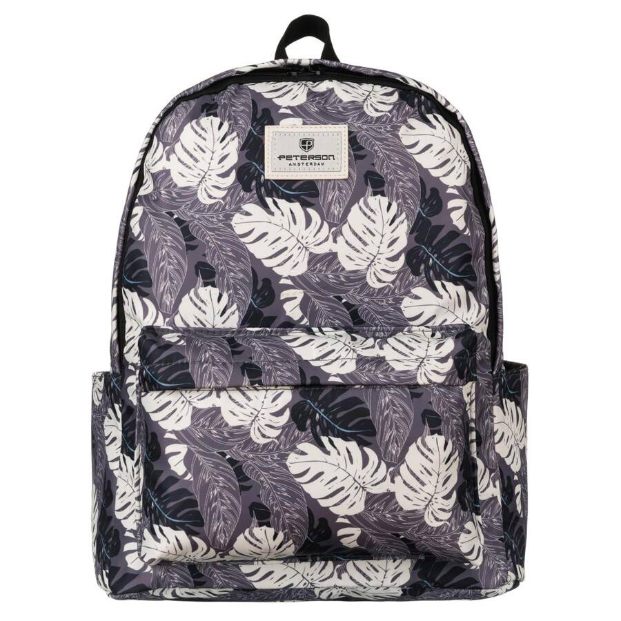 Jednokomorowy plecak miejski z zewnętrzną kieszenią - Peterson
