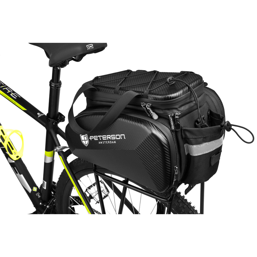 Czarna sakwa rowerowa na bagażnik - Peterson