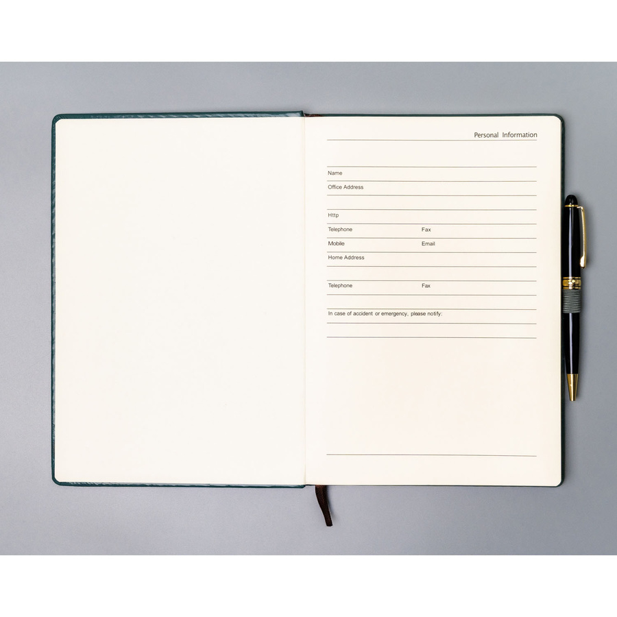 Notes w twardej oprawie w zielonym kolorze, w formacie B5 zadrukowany w kropki - Peterson