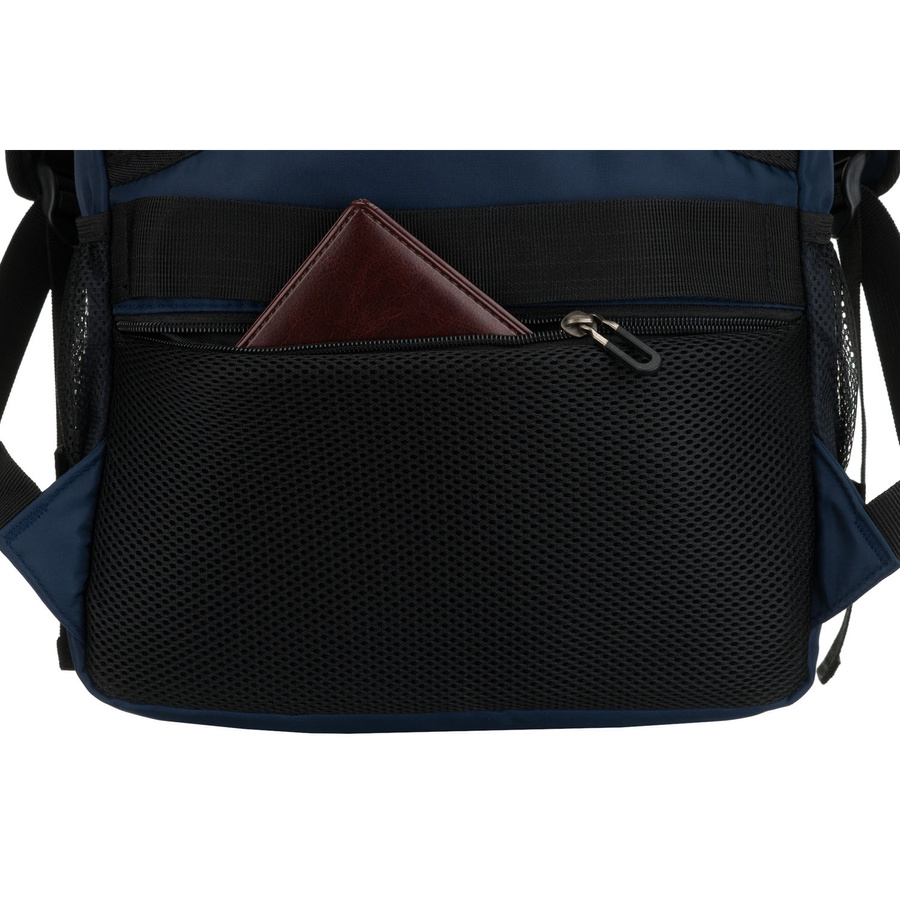 Podróżny plecak z poliestru w granatowym kolorze - Peterson