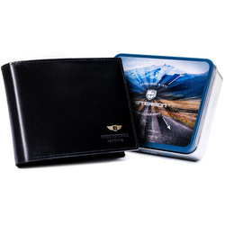 Duży, skórzany portfel męski z ochroną RFID - Peterson