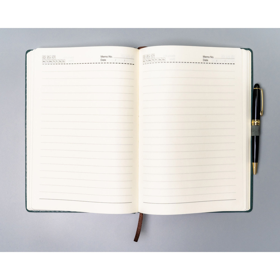 Zielony notes w twardej oprawie formacie B5 zadrukowany w linie - Peterson
