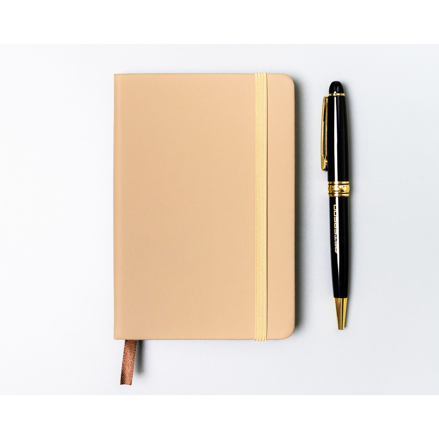 Notes w formacie A6 w  kolorze khaki zadrukowany w linie - Peterson