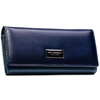 Granatowy portfel damski ze skóry naturalnej i ekologicznej - Peterson