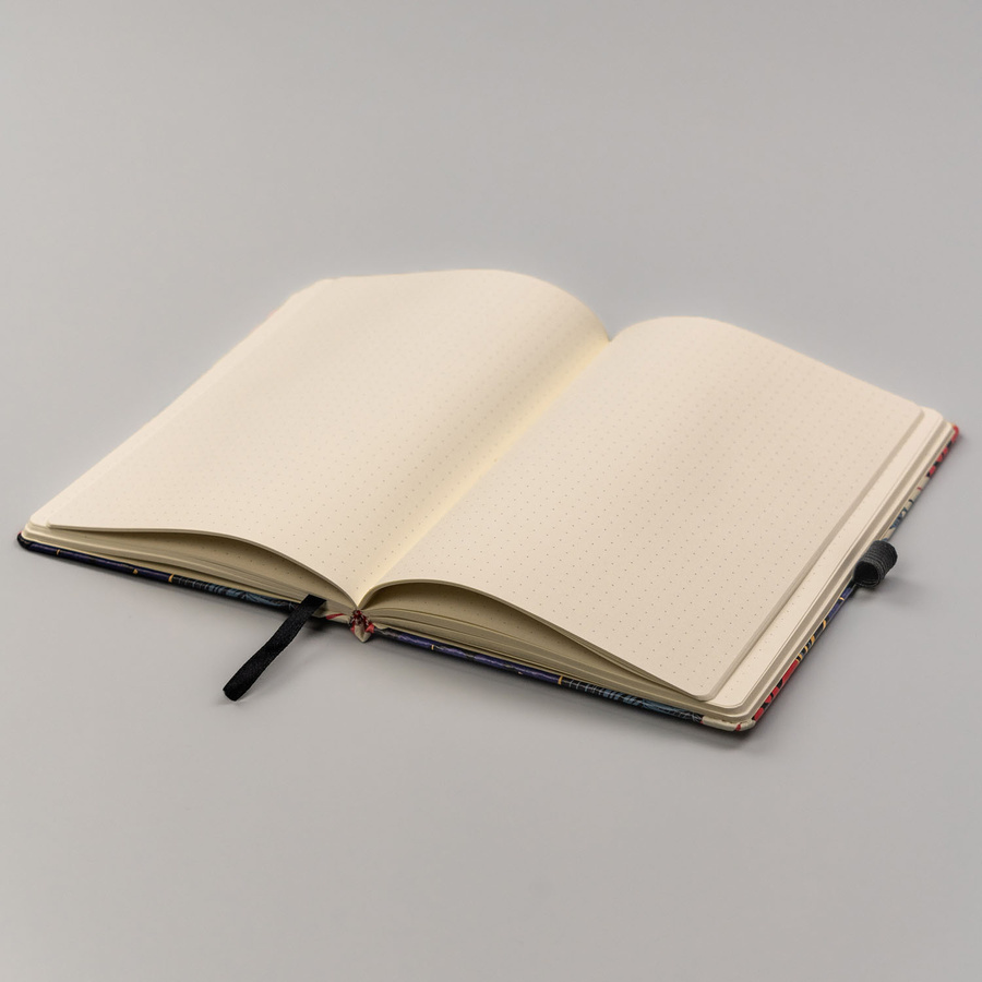 Kwiatowy, kolorowy notes zadrukowany w kropki - Peterson