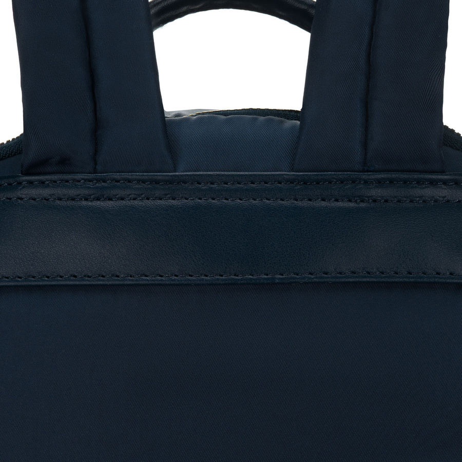 Dwukomorowy, granatowy plecak damski z poliestru - Peterson