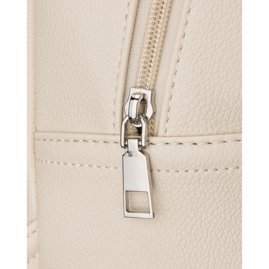 Miejski plecak damski ze skóry ekologicznej w jasnobeżowym kolorze - Rovicky