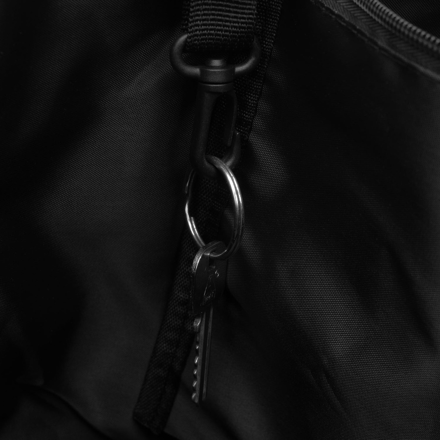 Błękitna shopperka damska z poliestru, zawieszona na uchwytach i doczepianym pasku - Peterson