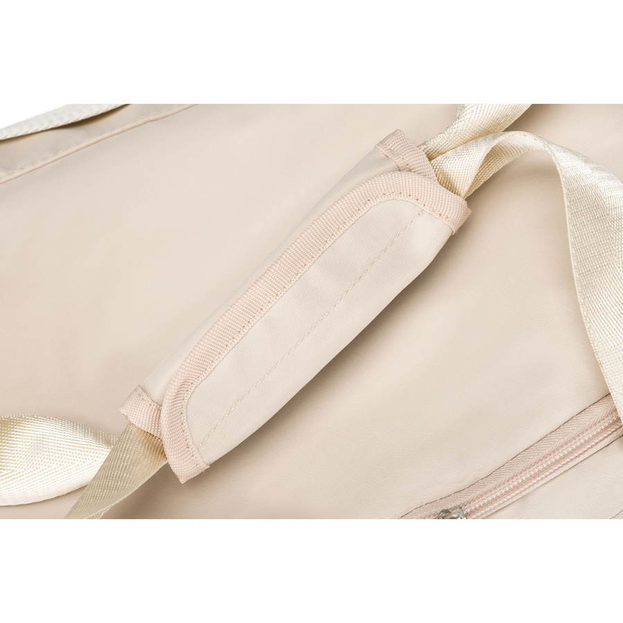 Beżowa torba podróżna lub na siłownię wykonana z poliestru - Peterson
