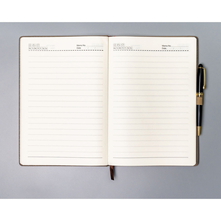 Notes w twardej oprawie w kolorze khaki zadrukowany w linie - Peterson