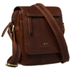 Skórzana, brązowa torba męska na ramię - Peterson