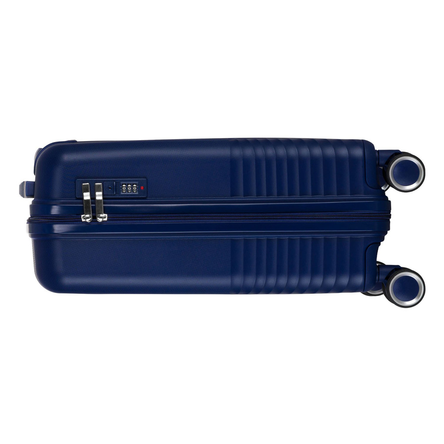 Kabinowa, granatowa walizka podróżna z teleskopowym uchwytem - Peterson