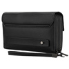 Czarna saszetka męska ze skóry ekologicznej idealna na dokumenty - Rovicky