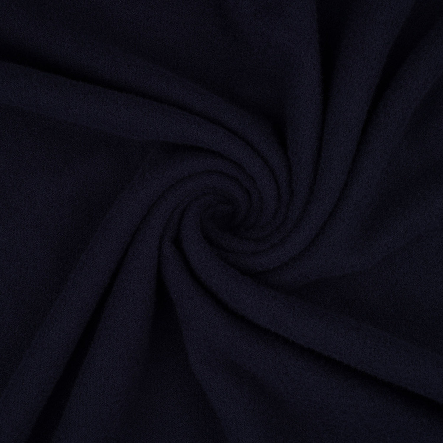 Granatowy, elegancki szalik damski z poliestru z frędzlami - Peterson