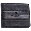 Mały portfel męski w czarnym kolorze wykonany ze skóry ekologicznej - Peterson