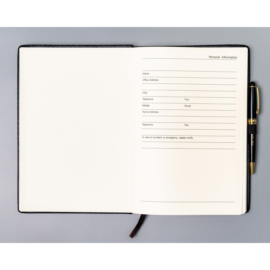 Czarny notes w formacie B5 zadrukowany w linie - Peterson