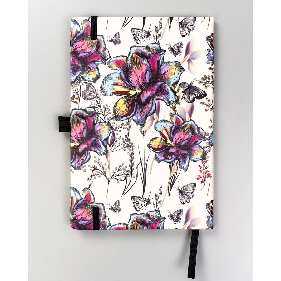 Notes A5 w twardej oprawie z kwiatowym printem - Peterson