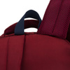 Bordowy plecak szkolny z poliestru wyposażony w boczne pasy kompresyjne - Peterson