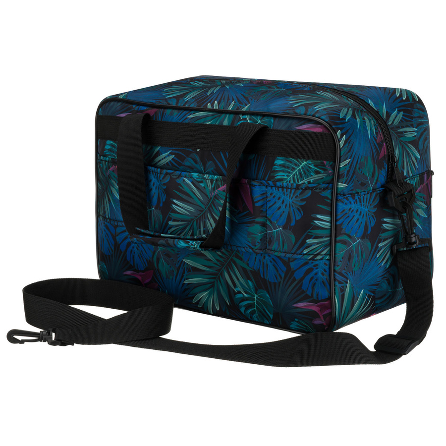 Torba podróżna wyposażona w dopinany pasek i zewnętrzną kieszeń zapinaną suwakiem - Rovicky