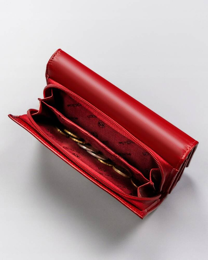 Pojemny, skórzany portfel damski - Peterson