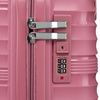 Kabinowa walizka różowa z czterema kółkami na podróże, Peterson