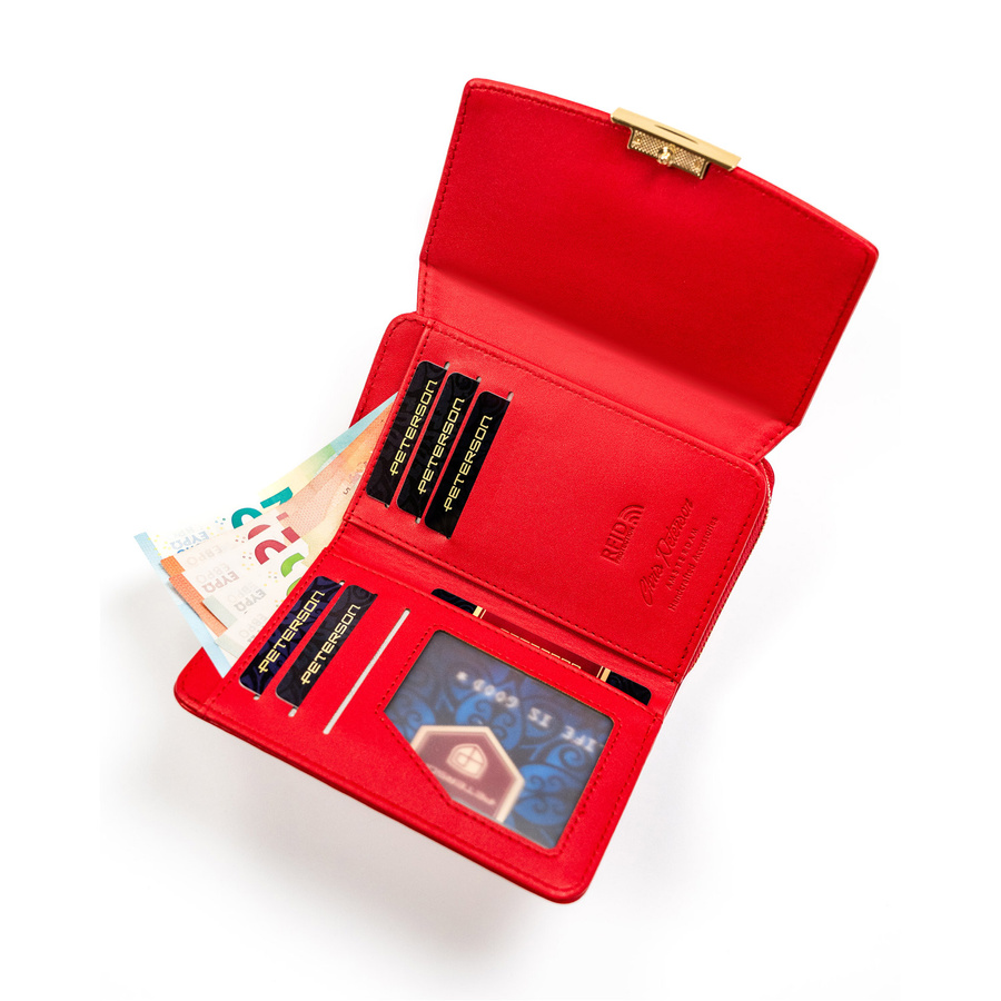 Damski zestaw prezentowy fashion: portfel , długopis, brelok - Peterson