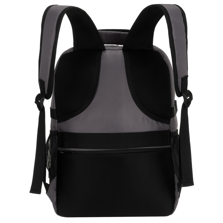 Szary, podróżny plecak z poliestru idealny na bagaż podręczny - Peterson