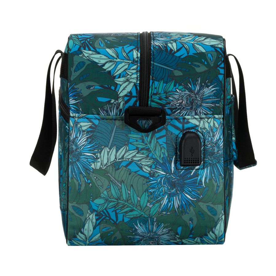 Pojemna torba podróżna wyposażona w dopinany pasek i zewnętrzną kieszeń zapinaną suwakiem - Rovicky