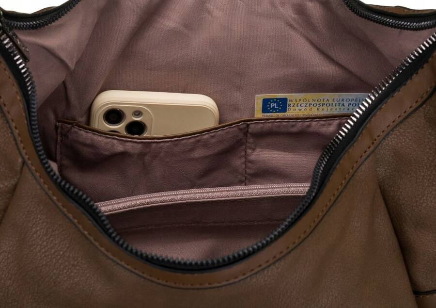 Miejska shopperka damska ze skóry ekologicznej - Eleganci