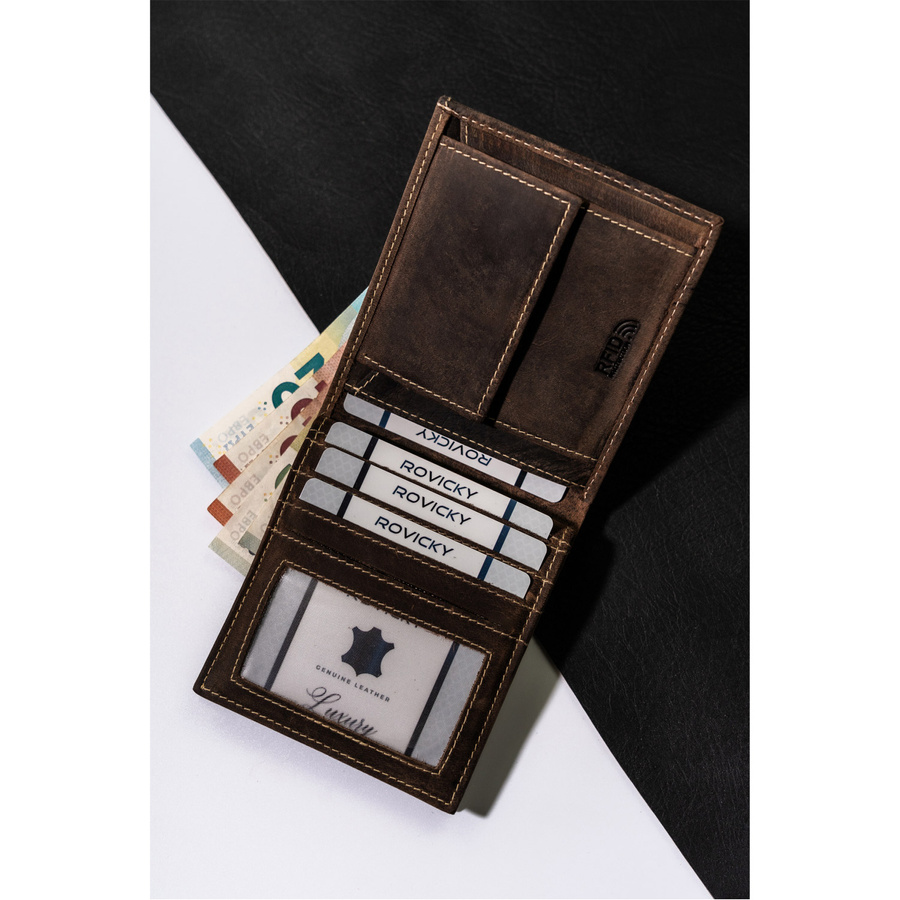 Duży portfel męski ze skóry naturalnej - Buffalo Wild