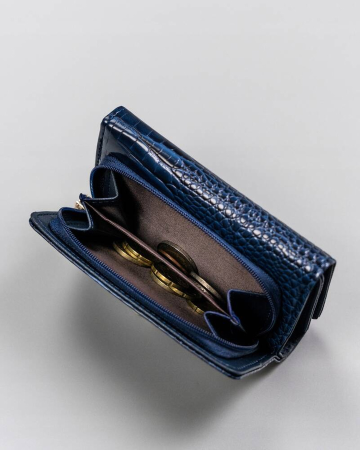 Portfel damski ze skóry ekologicznej zamykany na zatrzask - Milano Design