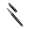 Czarny długopis metalowy z czarnym wkładem - Peterson